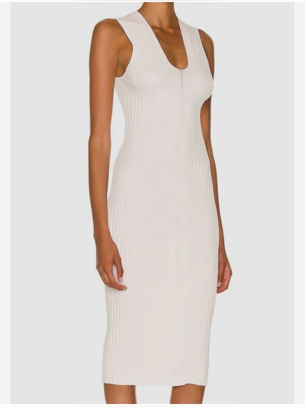 Helmut Lang White Midi Dress